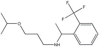 [3-(propan-2-yloxy)propyl]({1-[2-(trifluoromethyl)phenyl]ethyl})amine|