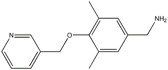 [3,5-dimethyl-4-(pyridin-3-ylmethoxy)phenyl]methanamine 化学構造式