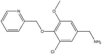 [3-chloro-5-methoxy-4-(pyridin-2-ylmethoxy)phenyl]methanamine,,结构式
