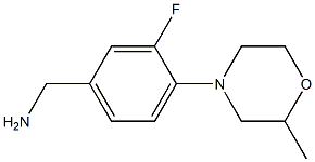 [3-fluoro-4-(2-methylmorpholin-4-yl)phenyl]methanamine 结构式