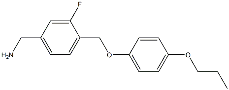[3-fluoro-4-(4-propoxyphenoxymethyl)phenyl]methanamine Structure