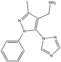 [3-methyl-1-phenyl-5-(1H-1,2,4-triazol-1-yl)-1H-pyrazol-4-yl]methanamine|