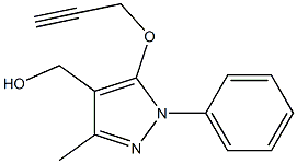 [3-methyl-1-phenyl-5-(prop-2-yn-1-yloxy)-1H-pyrazol-4-yl]methanol,,结构式