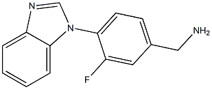 [4-(1H-1,3-benzodiazol-1-yl)-3-fluorophenyl]methanamine Structure