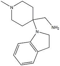 [4-(2,3-dihydro-1H-indol-1-yl)-1-methylpiperidin-4-yl]methylamine Structure