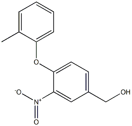 [4-(2-methylphenoxy)-3-nitrophenyl]methanol Structure