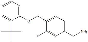 [4-(2-tert-butylphenoxymethyl)-3-fluorophenyl]methanamine 化学構造式