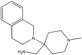 [4-(3,4-dihydroisoquinolin-2(1H)-yl)-1-methylpiperidin-4-yl]methylamine 结构式