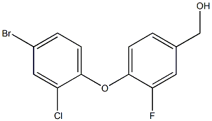 [4-(4-bromo-2-chlorophenoxy)-3-fluorophenyl]methanol,,结构式