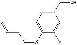 [4-(but-3-en-1-yloxy)-3-fluorophenyl]methanol,,结构式