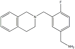 [4-fluoro-3-(1,2,3,4-tetrahydroisoquinolin-2-ylmethyl)phenyl]methanamine 化学構造式