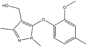 [5-(2-methoxy-4-methylphenoxy)-1,3-dimethyl-1H-pyrazol-4-yl]methanol 结构式