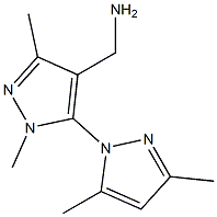 [5-(3,5-dimethyl-1H-pyrazol-1-yl)-1,3-dimethyl-1H-pyrazol-4-yl]methanamine Structure