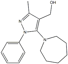 [5-(azepan-1-yl)-3-methyl-1-phenyl-1H-pyrazol-4-yl]methanol Structure