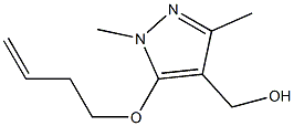 [5-(but-3-en-1-yloxy)-1,3-dimethyl-1H-pyrazol-4-yl]methanol,,结构式