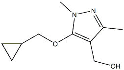 [5-(cyclopropylmethoxy)-1,3-dimethyl-1H-pyrazol-4-yl]methanol Struktur