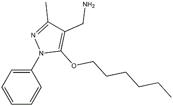 [5-(hexyloxy)-3-methyl-1-phenyl-1H-pyrazol-4-yl]methanamine 结构式