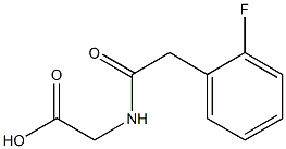 {[(2-fluorophenyl)acetyl]amino}acetic acid Struktur