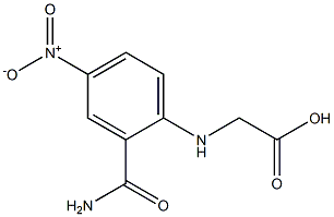 {[2-(aminocarbonyl)-4-nitrophenyl]amino}acetic acid,,结构式