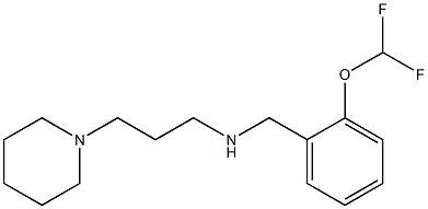 {[2-(difluoromethoxy)phenyl]methyl}[3-(piperidin-1-yl)propyl]amine Structure