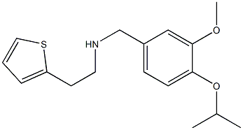{[3-methoxy-4-(propan-2-yloxy)phenyl]methyl}[2-(thiophen-2-yl)ethyl]amine Structure