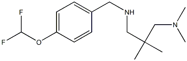 {[4-(difluoromethoxy)phenyl]methyl}({2-[(dimethylamino)methyl]-2-methylpropyl})amine 结构式