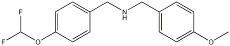 {[4-(difluoromethoxy)phenyl]methyl}[(4-methoxyphenyl)methyl]amine,,结构式