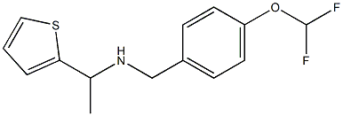 {[4-(difluoromethoxy)phenyl]methyl}[1-(thiophen-2-yl)ethyl]amine Struktur