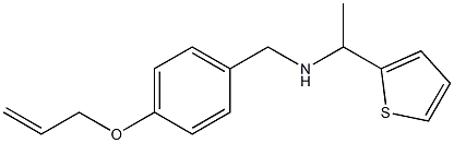 {[4-(prop-2-en-1-yloxy)phenyl]methyl}[1-(thiophen-2-yl)ethyl]amine Structure
