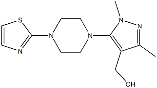 {1,3-dimethyl-5-[4-(1,3-thiazol-2-yl)piperazin-1-yl]-1H-pyrazol-4-yl}methanol Structure