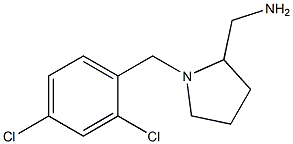 {1-[(2,4-dichlorophenyl)methyl]pyrrolidin-2-yl}methanamine 化学構造式