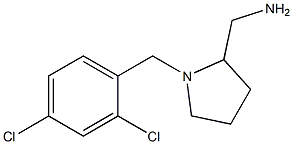 {1-[(2,4-dichlorophenyl)methyl]pyrrolidin-2-yl}methanamine,,结构式