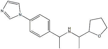 {1-[4-(1H-imidazol-1-yl)phenyl]ethyl}[1-(oxolan-2-yl)ethyl]amine Structure