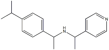 {1-[4-(propan-2-yl)phenyl]ethyl}[1-(pyridin-4-yl)ethyl]amine,,结构式