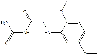 {2-[(2,5-dimethoxyphenyl)amino]acetyl}urea,,结构式