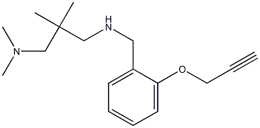 {2-[(dimethylamino)methyl]-2-methylpropyl}({[2-(prop-2-yn-1-yloxy)phenyl]methyl})amine 化学構造式