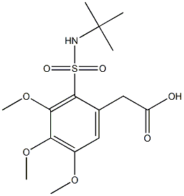 {2-[(tert-butylamino)sulfonyl]-3,4,5-trimethoxyphenyl}acetic acid Struktur