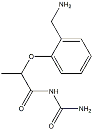 {2-[2-(aminomethyl)phenoxy]propanoyl}urea Structure