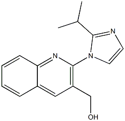 {2-[2-(propan-2-yl)-1H-imidazol-1-yl]quinolin-3-yl}methanol Structure