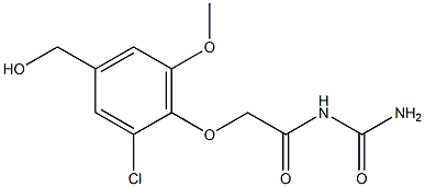 {2-[2-chloro-4-(hydroxymethyl)-6-methoxyphenoxy]acetyl}urea Structure