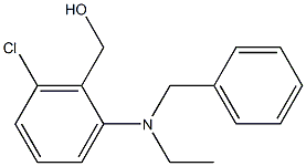 {2-[benzyl(ethyl)amino]-6-chlorophenyl}methanol,,结构式