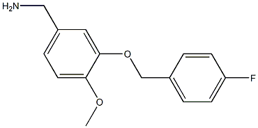 {3-[(4-fluorophenyl)methoxy]-4-methoxyphenyl}methanamine,,结构式