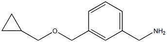 {3-[(cyclopropylmethoxy)methyl]phenyl}methanamine Structure