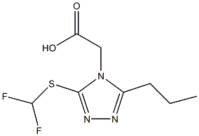 {3-[(difluoromethyl)thio]-5-propyl-4H-1,2,4-triazol-4-yl}acetic acid