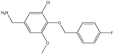 {3-chloro-4-[(4-fluorophenyl)methoxy]-5-methoxyphenyl}methanamine