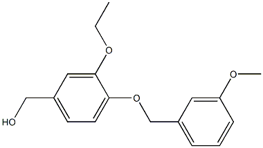 {3-ethoxy-4-[(3-methoxyphenyl)methoxy]phenyl}methanol 结构式