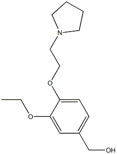 {3-ethoxy-4-[2-(pyrrolidin-1-yl)ethoxy]phenyl}methanol Structure