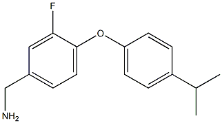 {3-fluoro-4-[4-(propan-2-yl)phenoxy]phenyl}methanamine,,结构式