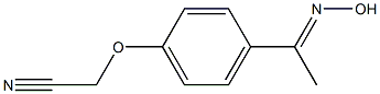 {4-[(1E)-N-hydroxyethanimidoyl]phenoxy}acetonitrile Structure