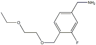 {4-[(2-ethoxyethoxy)methyl]-3-fluorophenyl}methanamine Structure